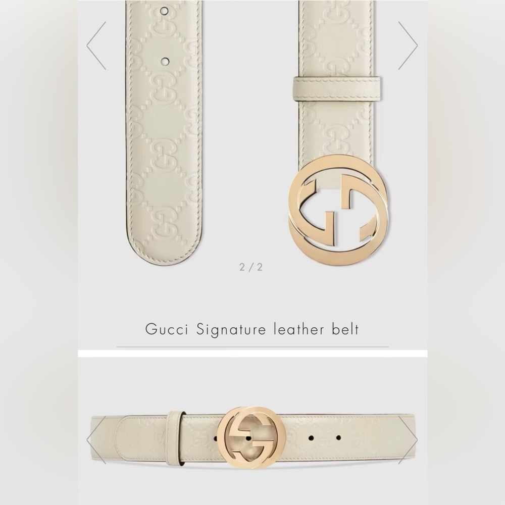 GUCCI Guccissima Interlocking G Belt 85 34